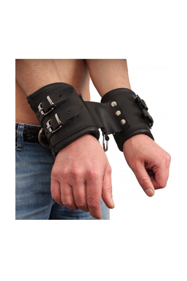 Wrist Restraints, Suspension / The Red Double leather handcuff