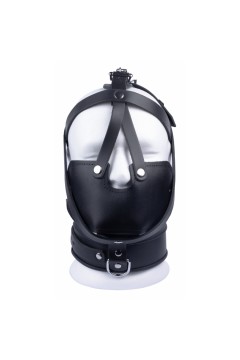 Head Harnesses / The Red Leather Mask for Slave