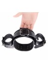 Suspension / The Red Restraint Cuffs Neck / Leather Hands