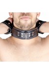 Suspension / The Red Restraint Cuffs Neck / Leather Hands