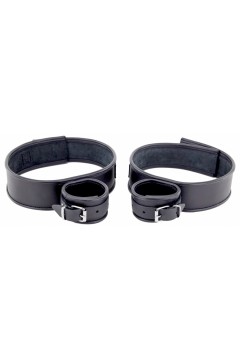 Suspension / The Red Thigh / hand leather restraint cuffs