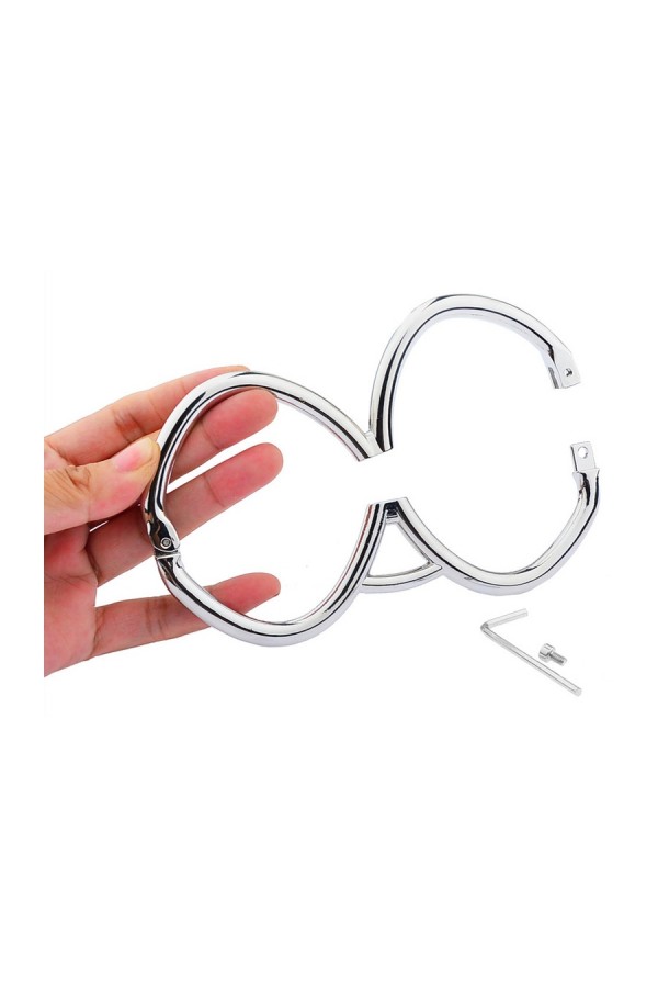 Csukló bilincsek / KINKgear Hex fém csuklóbilincs