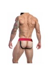 Alsók és jockstrap -ek / CUT4MEN Rugby jockstrap - fekete neonrózsaszín