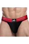 Alsók és jockstrap -ek / CUT4MEN Rugby jockstrap - fekete neonrózsaszín