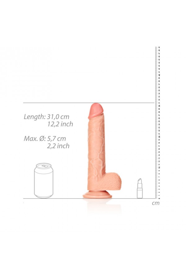Dildos / RealRock Dildo 11 inch with Balls - Straight Ultra Skin