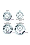 Chastity / CockLock Metal chastity cage with Hexy urethra plug 3 x 3.3cm