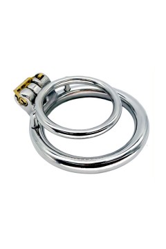 Chastity, Cock Bondage / CockLock Double Metal Penis Ring Duo Rings 37mm