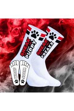 Socks / SneakFreaxx Sneak Woof Puppy Socks White