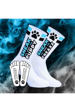 Zoknik / SneakFreaxx Sneak Woof Puppy zokni - fehér