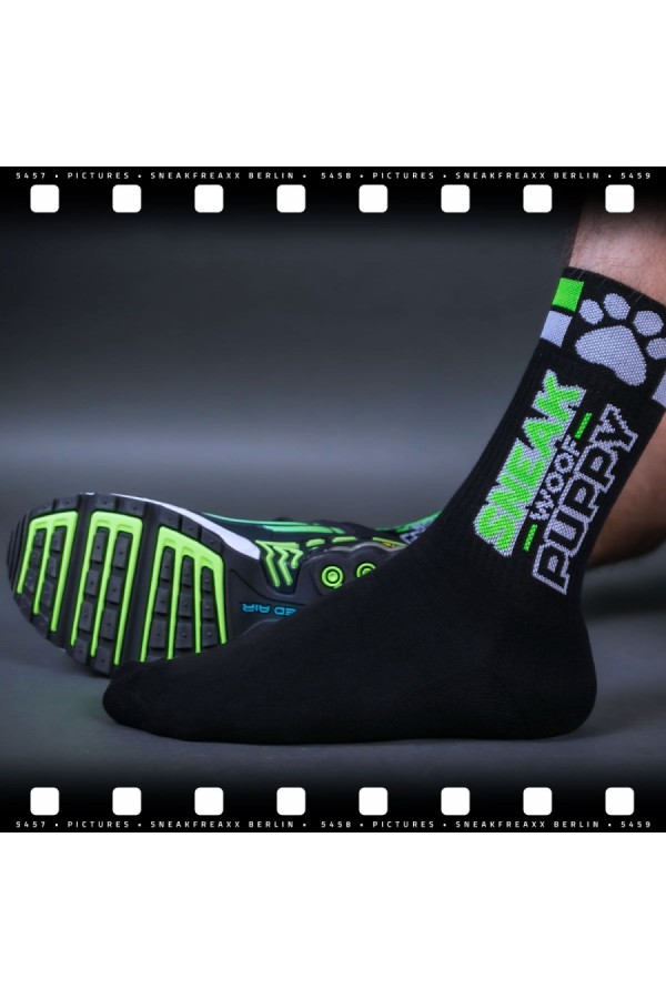 Zoknik / SneakFreaxx Sneak Woof Puppy zokni - fekete