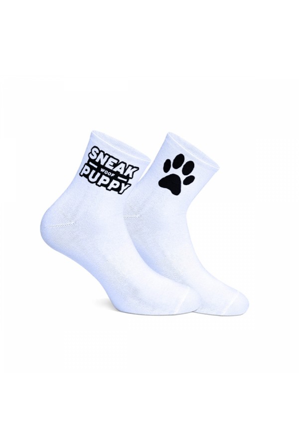 Socks / SneakFreaxx Short socks WOOF PUPPY White