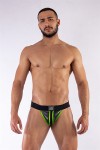 Alsók és jockstrap -ek / Mister B Neoprene jockstrap fekete neonzöld