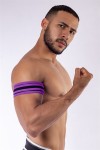 Övek és karpántok / Mister B Neoprene bicepszpánt fekete lila