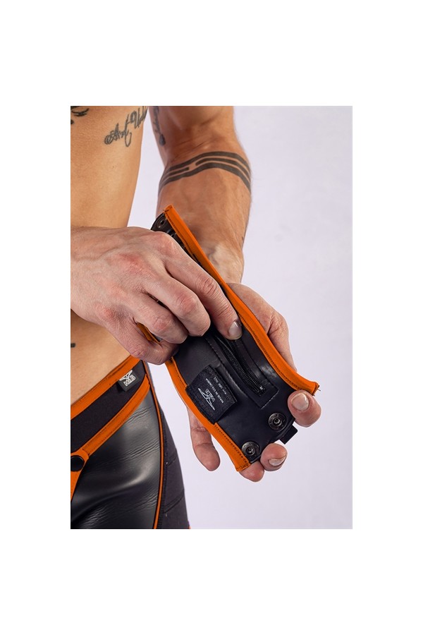 Wallets and Bags / Mister B Neoprene Wrist Wallet Black Orange
