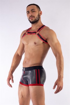 Harnessek / Mister B Neoprene X hátú harness fekete piros