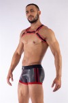 Harnesses / Mister B Neoprene X Back Harness Black Red