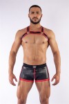 Harnesses / Mister B Neoprene X Back Harness Black Red
