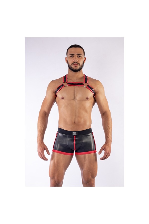 Harnessek / Mister B Neoprene X hátú harness fekete piros