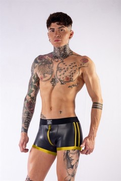 Shorts / Mister B Neoprene Pouch Shorts Black Yellow