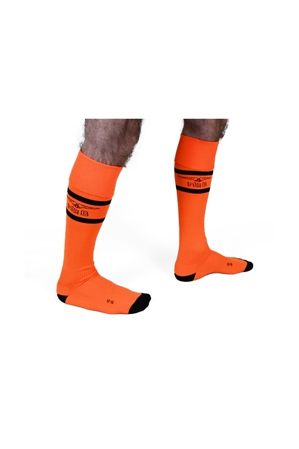 Socks / Mister B URBAN Football Socks with Pocket Orange Black