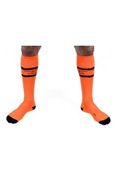 Socks / Mister B URBAN Football Socks with Pocket Orange Black