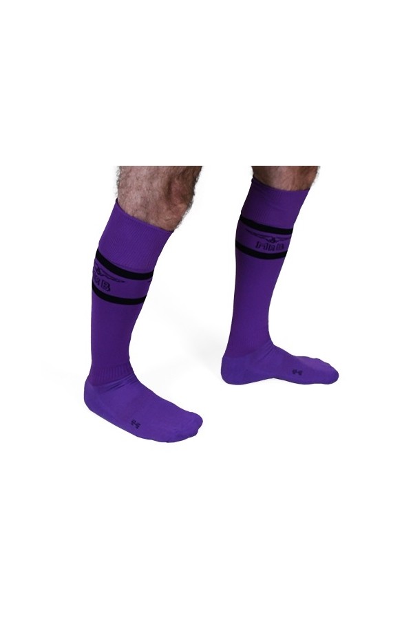 Socks / Mister B URBAN Football Socks with Pocket Purple Black