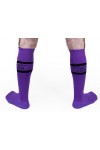 Socks / Mister B URBAN Football Socks with Pocket Purple Black