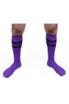 Socks / Mister B URBAN Football Socks with Pocket Purple Black