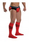 Socks / Mister B URBAN Football Socks with Pocket Red Black