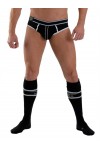 Socks / Mister B URBAN Football Socks with Pocket Black White