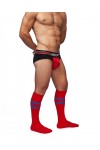 Socks / Mister B URBAN Football Socks with Pocket Red Blue