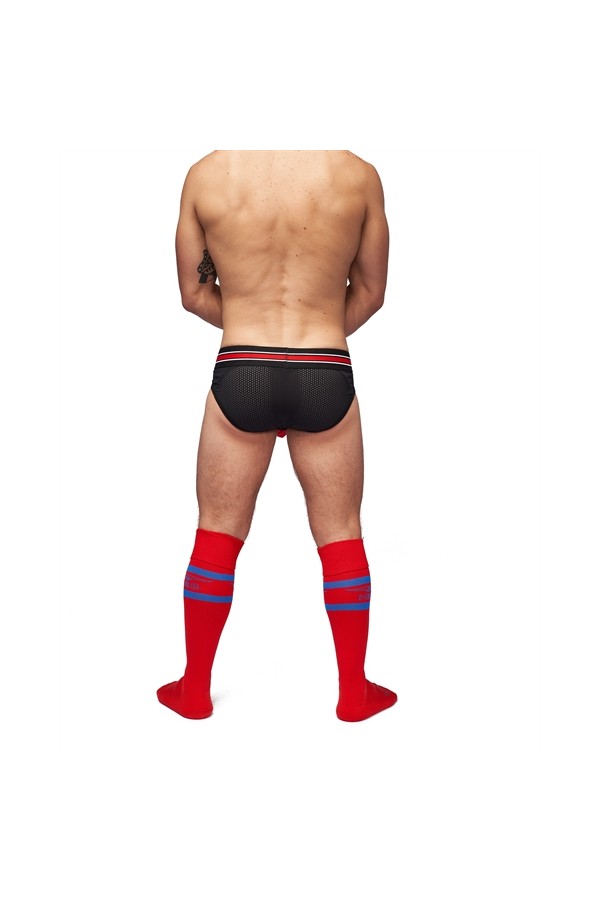 Socks / Mister B URBAN Football Socks with Pocket Red Blue