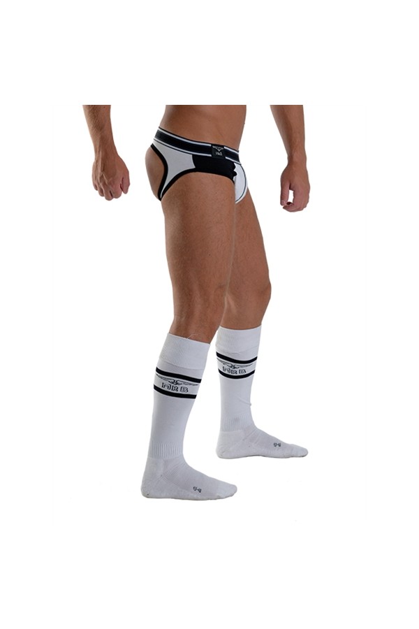 Socks / Mister B URBAN Football Socks with Pocket White Black
