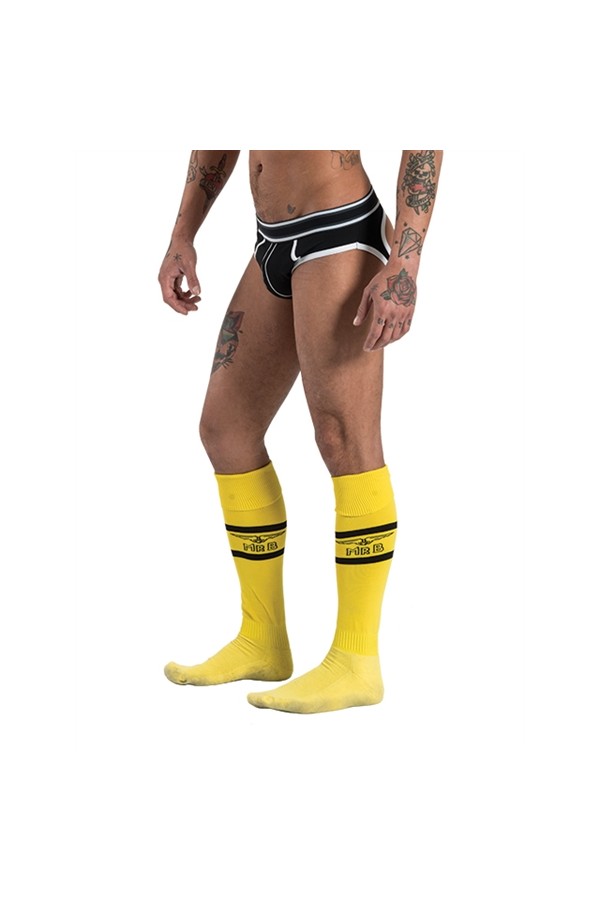 Socks / Mister B URBAN Football Socks with Pocket Yellow Black