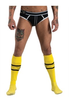 Socks / Mister B URBAN Football Socks with Pocket Yellow Black