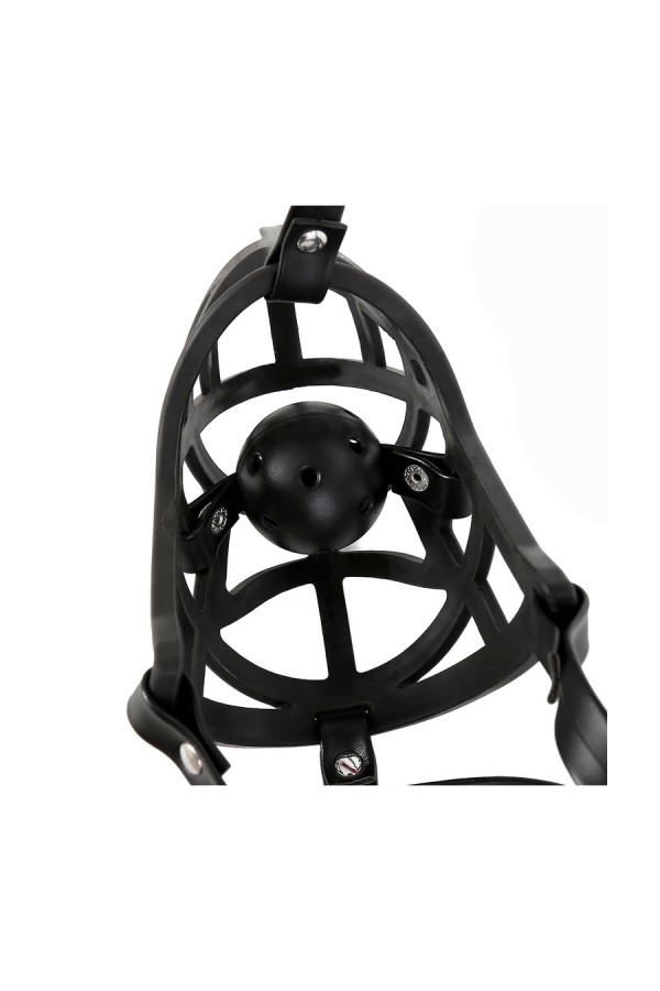 Szájpeckek, Fej harnessek / Kinky Puppy Szájkosár szájpecekkel fekete