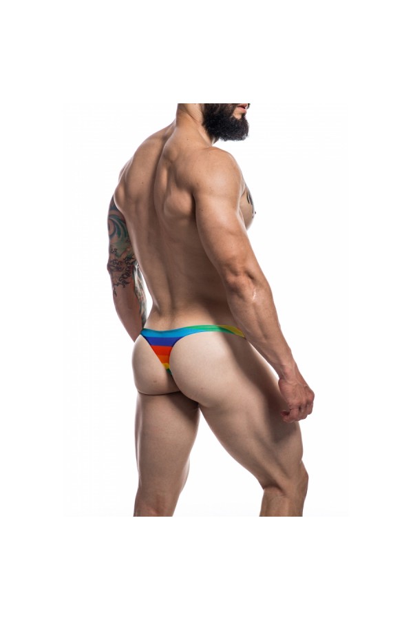 Gifts and Pride, Jocks and Underwear / CUT4MEN Thong Classic Rainbow