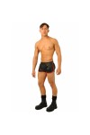 Shorts / MK Toys Fist leather shorts Black-Red