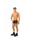 Shorts / MK Toys Fist leather shorts Black-White