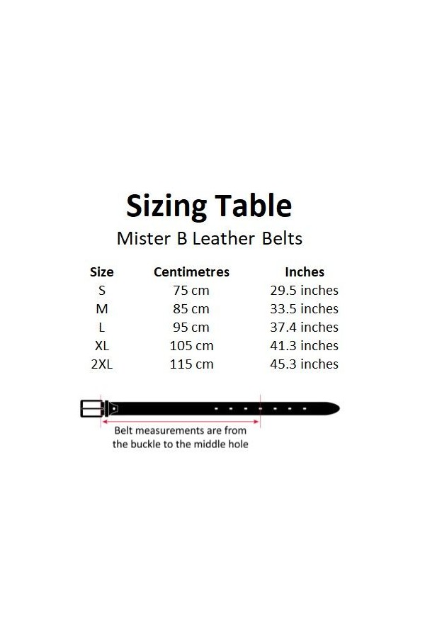 Belts / Mister B Leather Military Belt 5 cm