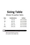 Belts / Mister B Leather Belt Stitched 4 cm - Black