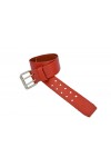 Belts / Mister B Leather Belt 5 cm Double Thorn Red