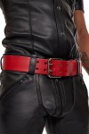 Belts / Mister B Leather Belt 5 cm Double Thorn Red
