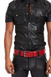 Belts / Mister B Leather Belt 5 cm Double Thorn Red