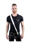 Belts / Mister B Leather Sam Browne Belt Stitched - White