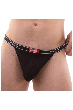 Jocks and Underwear / Barcode Berlin Proud Boy Rib Thong Black