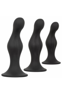 Butt Plugs / CaleXtics Silicone Ripple Kit Black