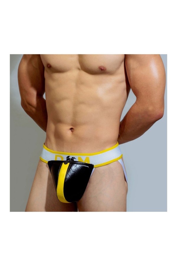 Jocks and Underwear / BDSMaster Neo Dungeon Jockstrap Black-Yellow