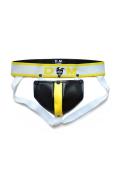 Alsók és jockstrap -ek / BDSMaster Neo Dungeon jockstrap fekete - sárga