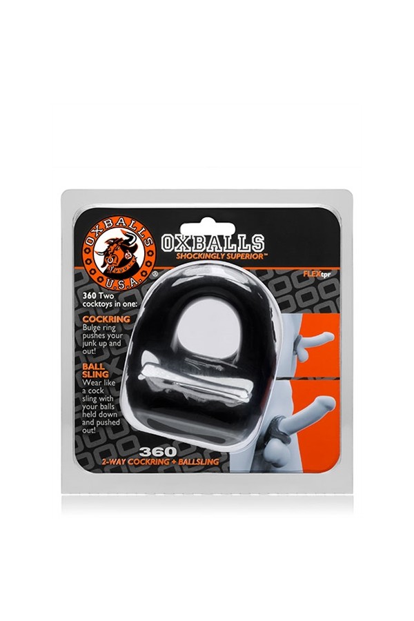 Cock Bondage / Oxballs 360 Cockring Ball Sling Black
